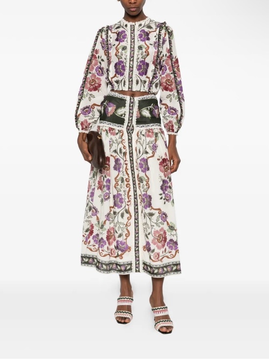 FARM Rio Dresses & Skirts - FARM Rio
Cream Rococo Flowers midi skirt